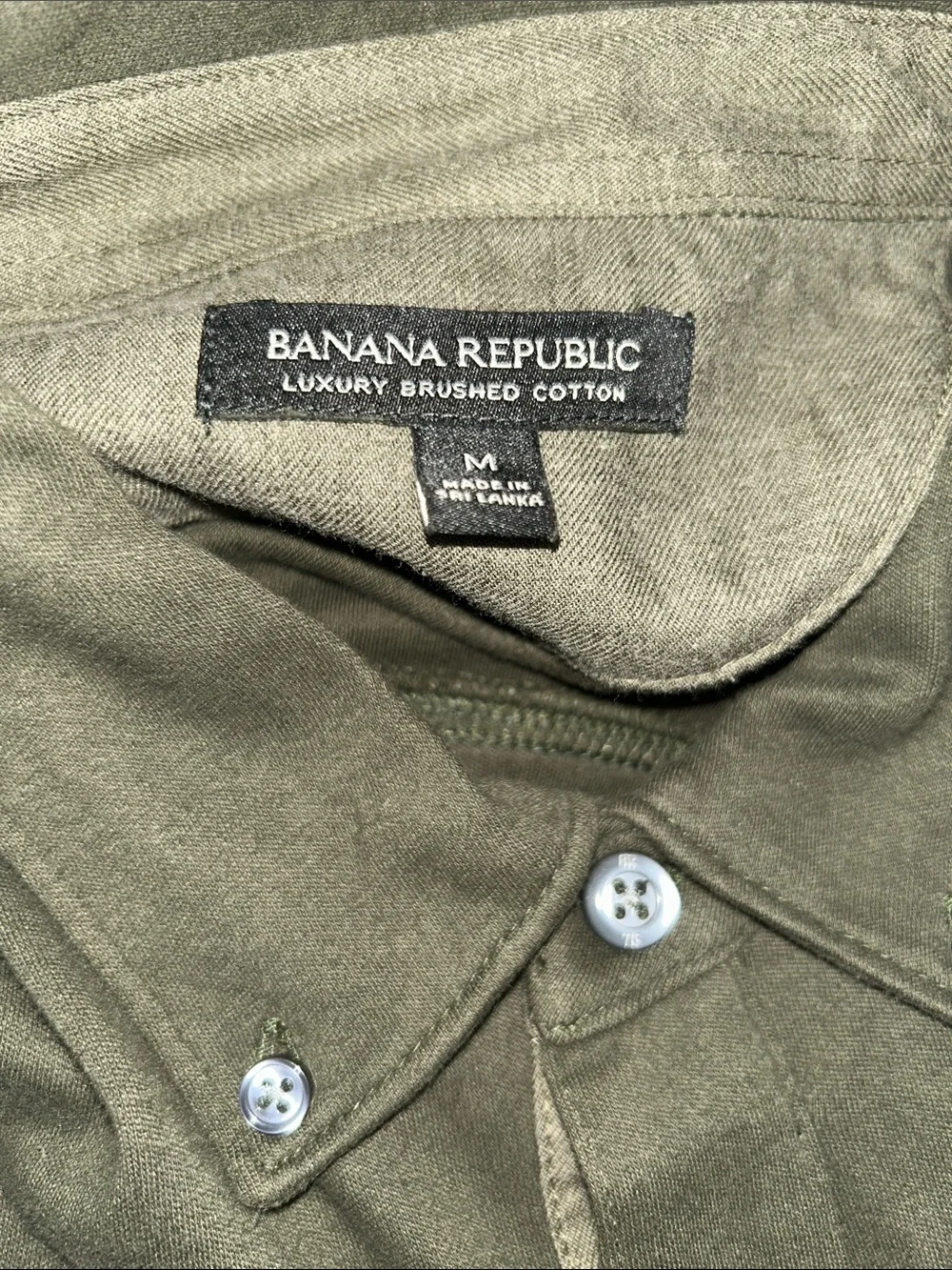 Banana Republic Olive Green Military-Style Button Shirt Jacket
